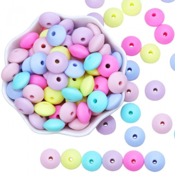 Silikonske perlice plosnate 12mm