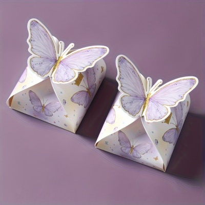 Ukrasne kutijice - leptir III - roze