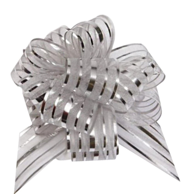 Mašne na potez srebrne širine 50mm