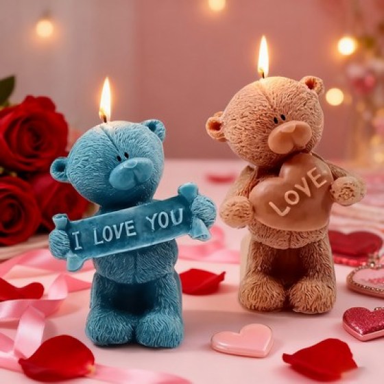 Silikonski kalup za svijeće - medo IV