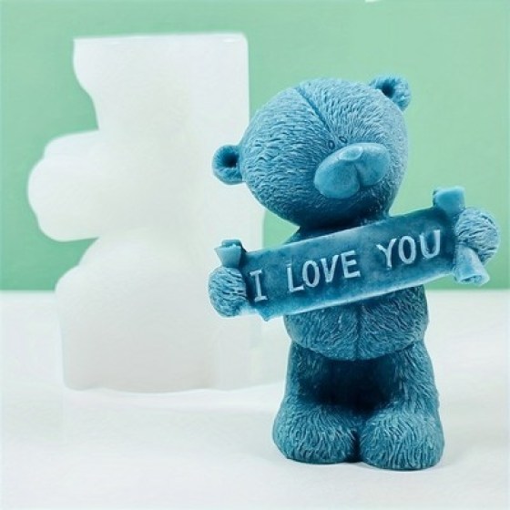 Silikonski kalup za svijeće - medo IV