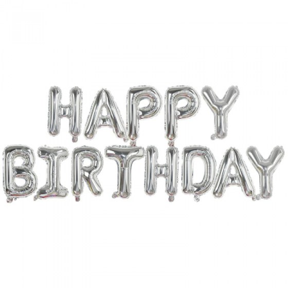 Baloni Happy Birthday srebrni Baloni Happy Birthday srebrni