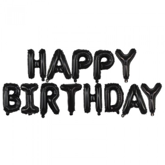 Baloni Happy Birthday crni Baloni Happy Birthday crni