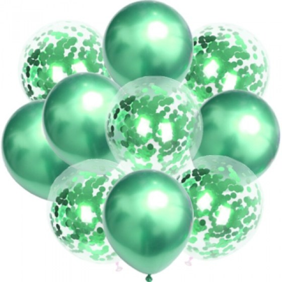 Baloni metalik zeleni MIX Baloni metalik zeleni MIX