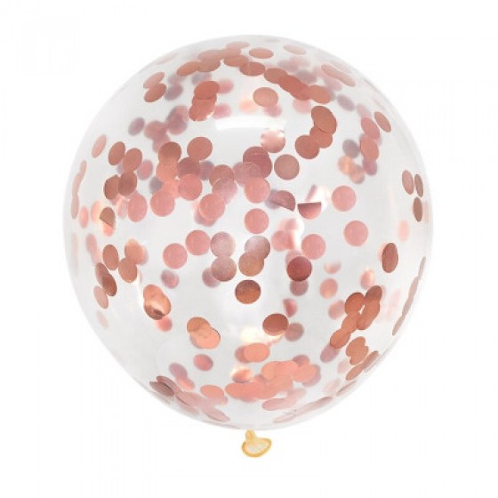 Baloni sa rose gold konfetima
