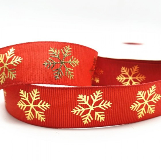 Ukrasna božićna traka 10mm - crvena 02 Ukrasna božićna traka 10mm - crvena 02