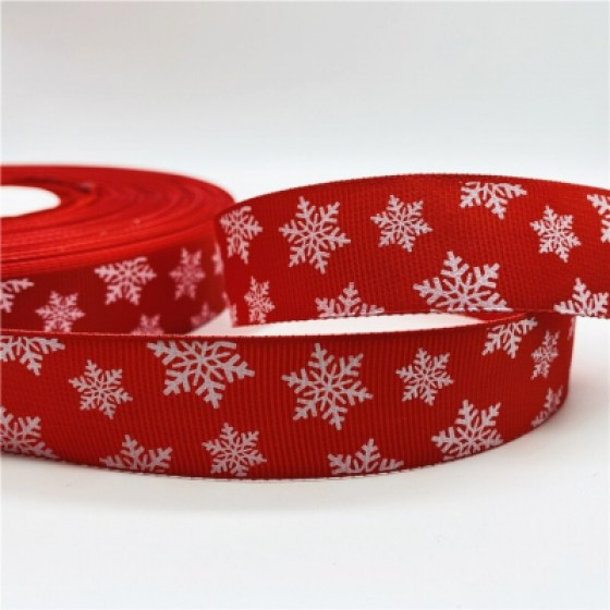 Ukrasna božićna traka 25mm - crvena 02 Ukrasna božićna traka 25mm - crvena 02