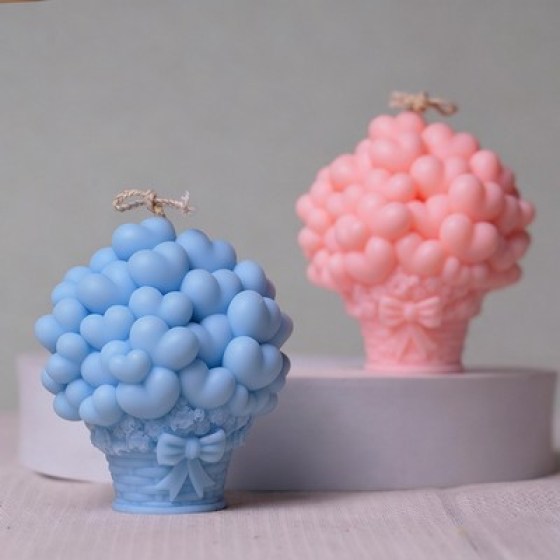 Silikonski kalup za svijeće - buket srca