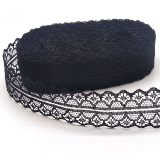 Čipka crna 25mm Čipka crna 25mm