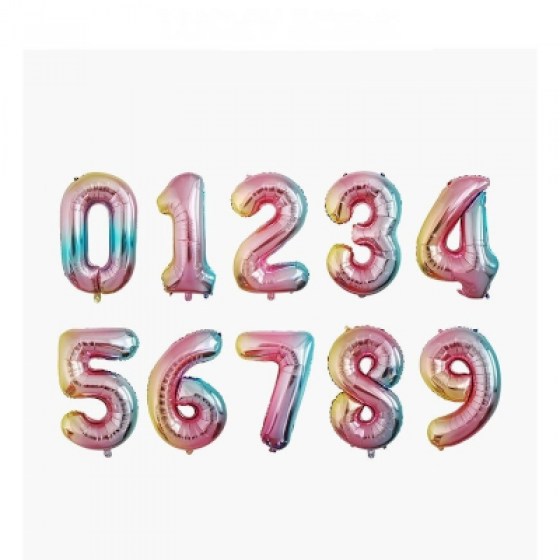 Folijski balon BROJ 0, 80cm Folijski balon BROJ 8, 76CM