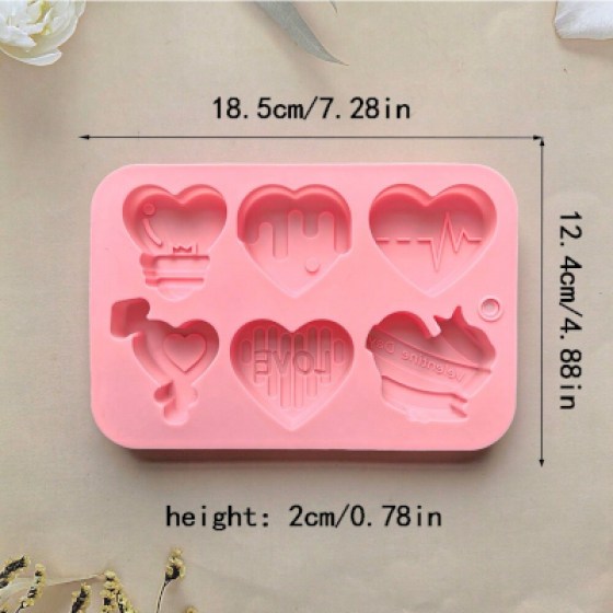 Silikonski kalup - srca I