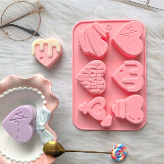 Silikonski kalup - srca I