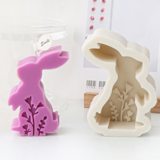 Silikonski kalup za svijeće - zeko 