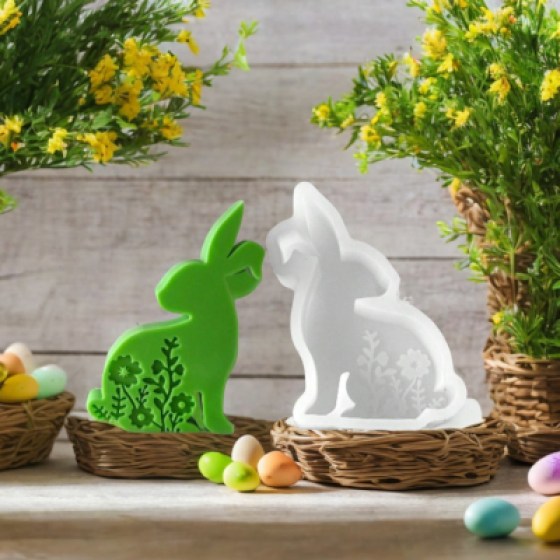 Silikonski kalup za svijeće - zeko 