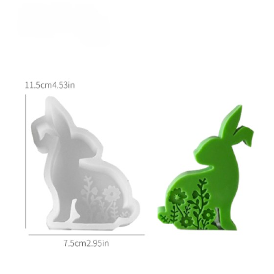 Silikonski kalup za svijeće - zeko 