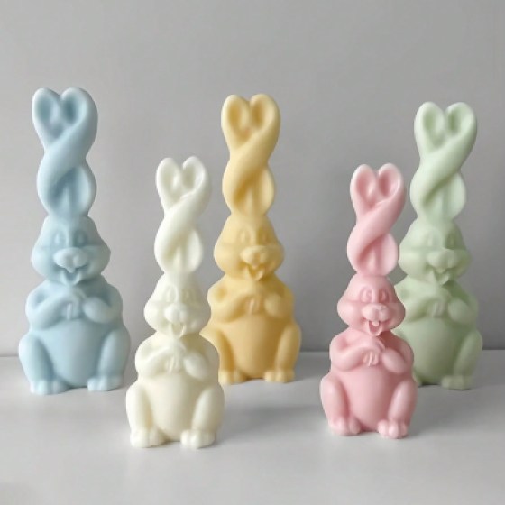 Silikonski kalup za svijeće - zeko 