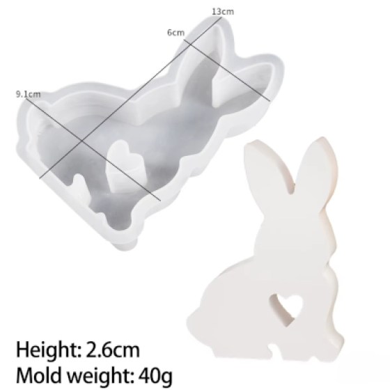 Silikonski kalup za svijeće - zeko 