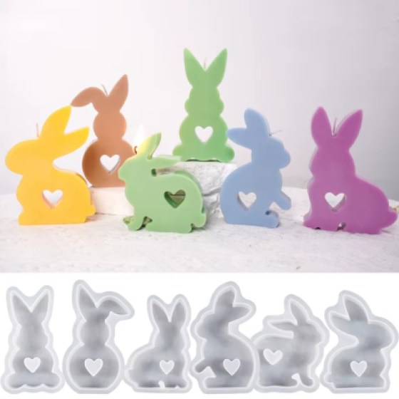 Silikonski kalup za svijeće - zeko 