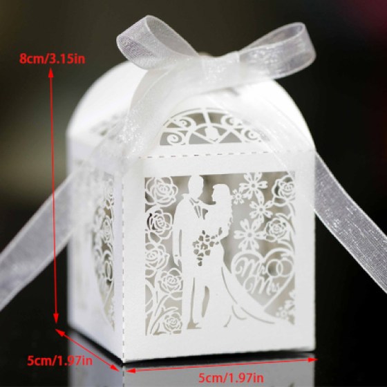 Ukrasne kutijice - mladenci - bijele II