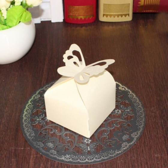 Ukrasne kutijice - leptir - bež Ukrasne kutijice - leptir - bež