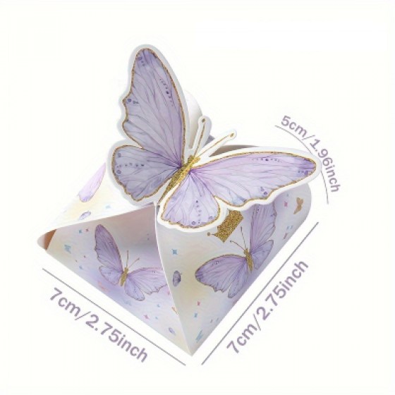 Ukrasne kutijice - leptir III - roze