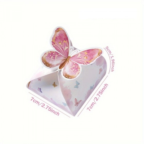 Ukrasne kutijice - leptir IV - roze