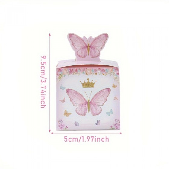 Ukrasne kutijice - leptir V - roze