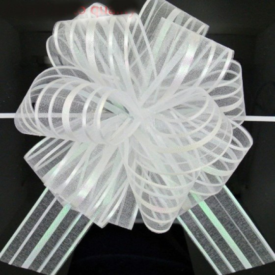 Mašne na potez bijele 10/1 Mašne na potez bijele širine 50mm