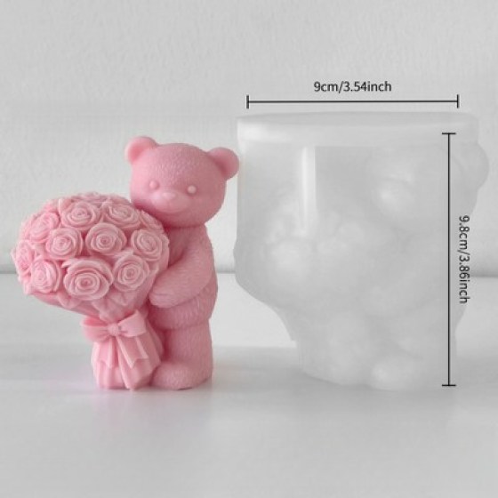 Silikonski kalup za svijeće - Medo VII