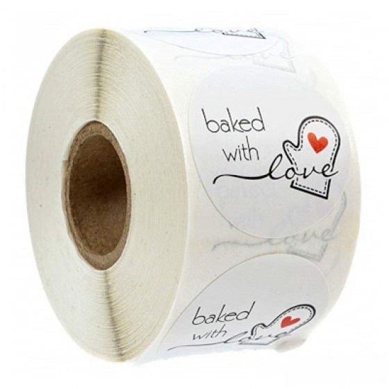 Samoljepljive naljepnice "Baked with Love" 02