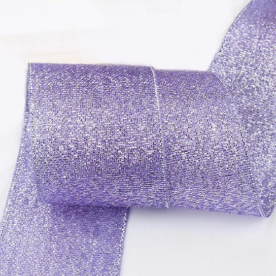 Organza traka glitter ljubičasta