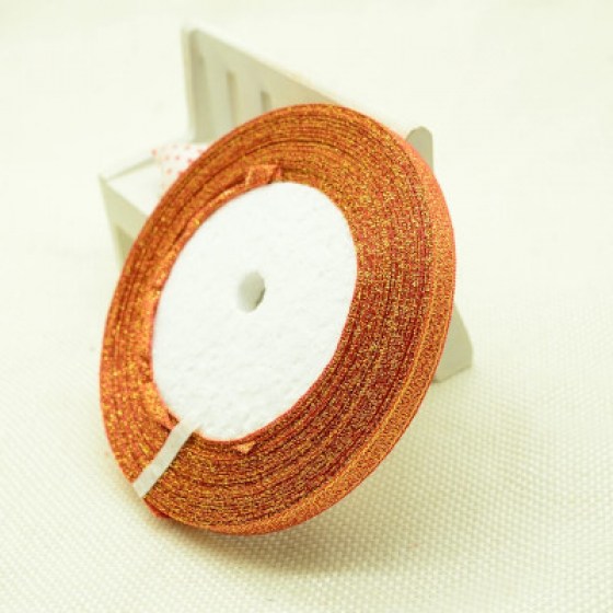 Organza glitter traka narančasta Organza traka glitter narančasta