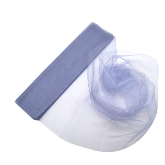 Dekorativna organza siva