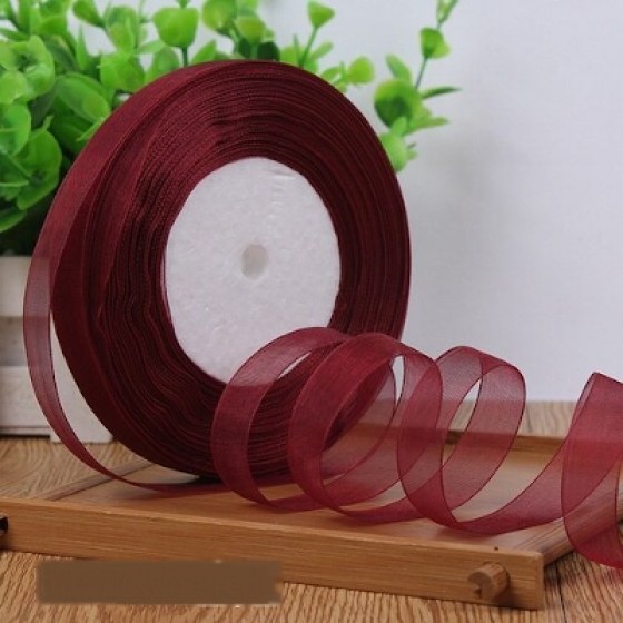 Organza traka bordo 12mm Organza traka bordo