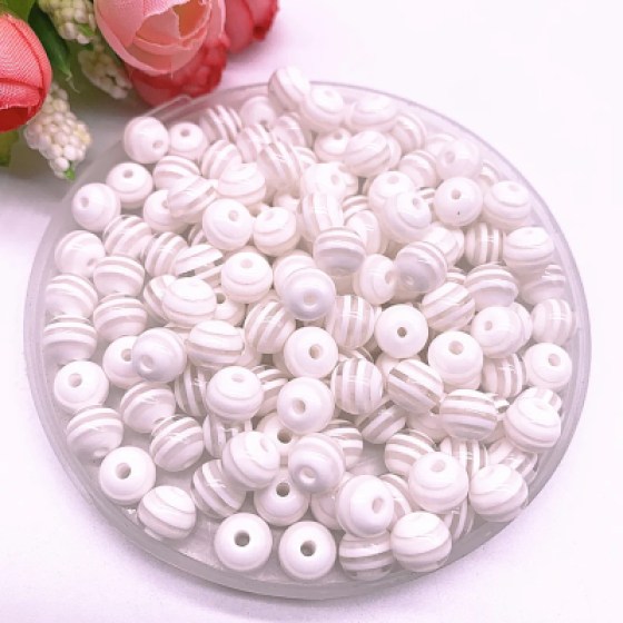 Perlice akrilne bijele 8mm II