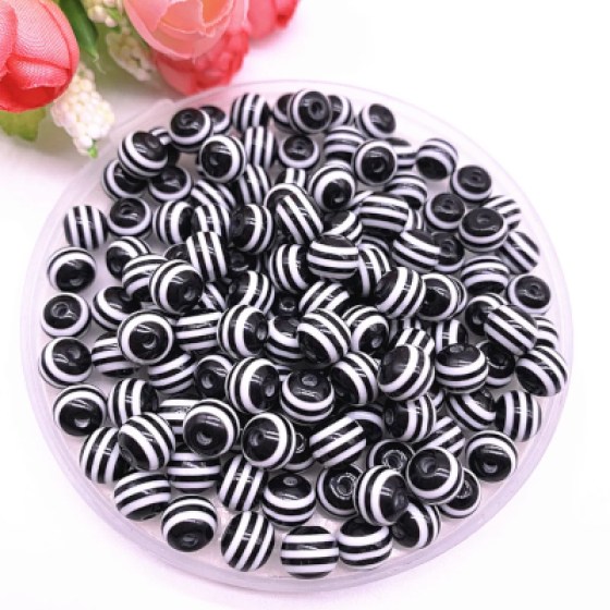 Perlice akrilne crne 8mm II