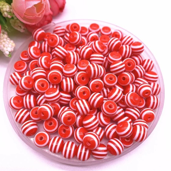 Perlice akrilne crvene 8mm II