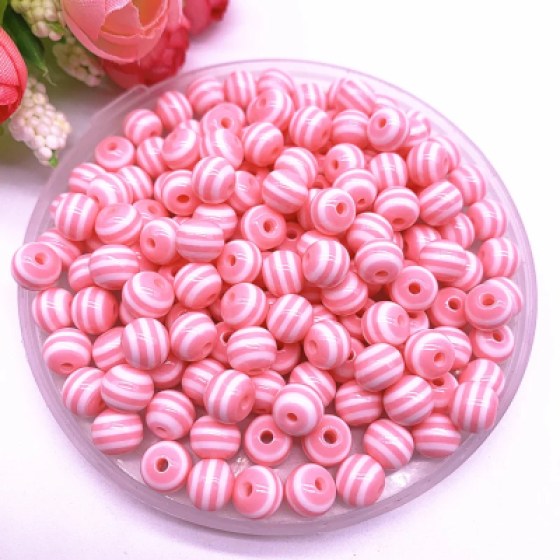 Perlice akrilne roze 8mm II