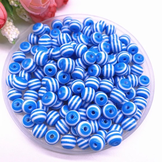 Perlice akrilne plave 8mm II