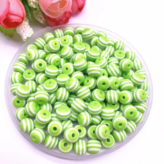 Perlice akrilne zelene 8mm II