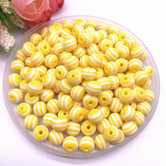 Perlice akrilne žute 8mm II
