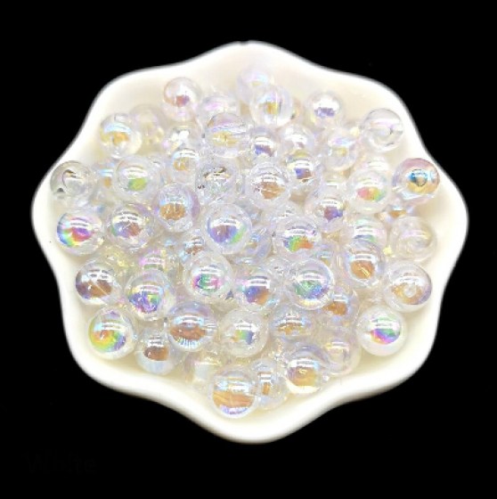 Perlice akrilne bijele 6mm  Perlice akrilne bijele 6mm