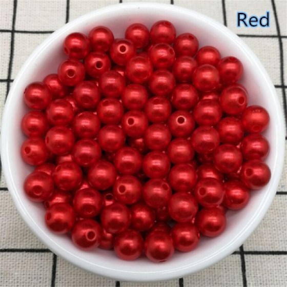 Perlice akrilne crvene 6mm Perlice akrilne crvene 4mm