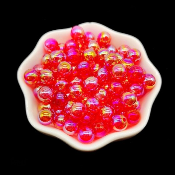 Perlice akrilne crvene 6mm  Perlice akrilne crvene 6mm