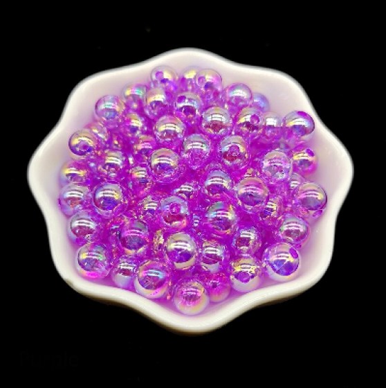 Perlice akrilne ljubičaste 6mm  Perlice akrilne ljubičaste 6mm