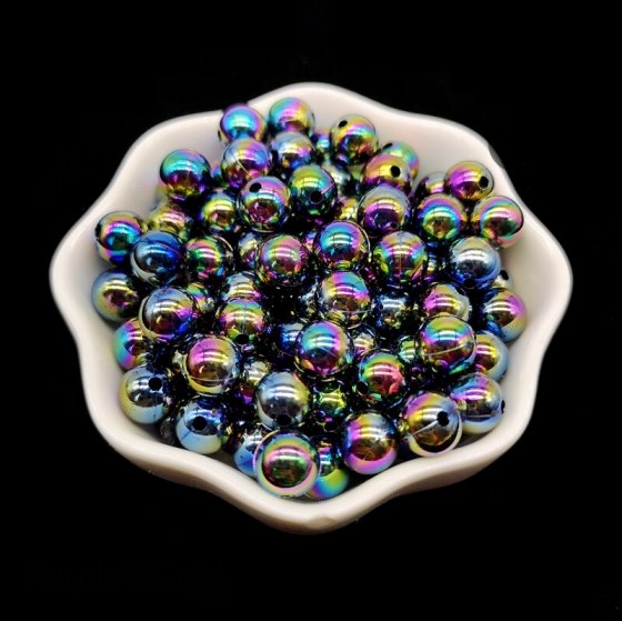 Perlice akrilne ljubičasto-zlatne 6mm  Perlice akrilne ljubičasto-zlatne 6mm