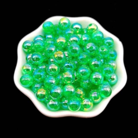 Perlice akrilne zelene 6mm  Perlice akrilne zelene 6mm