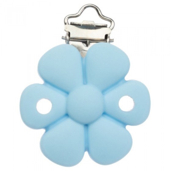 Kopča okrugla cvijet- plava