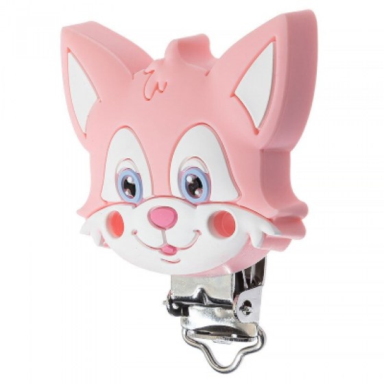 Kopča mačka roza 3/1 Kopča lisica roza