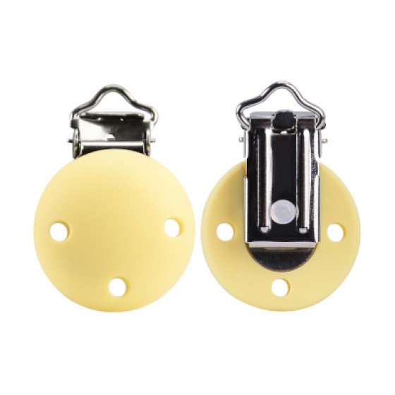 Kopča okrugla - pastelno žuta